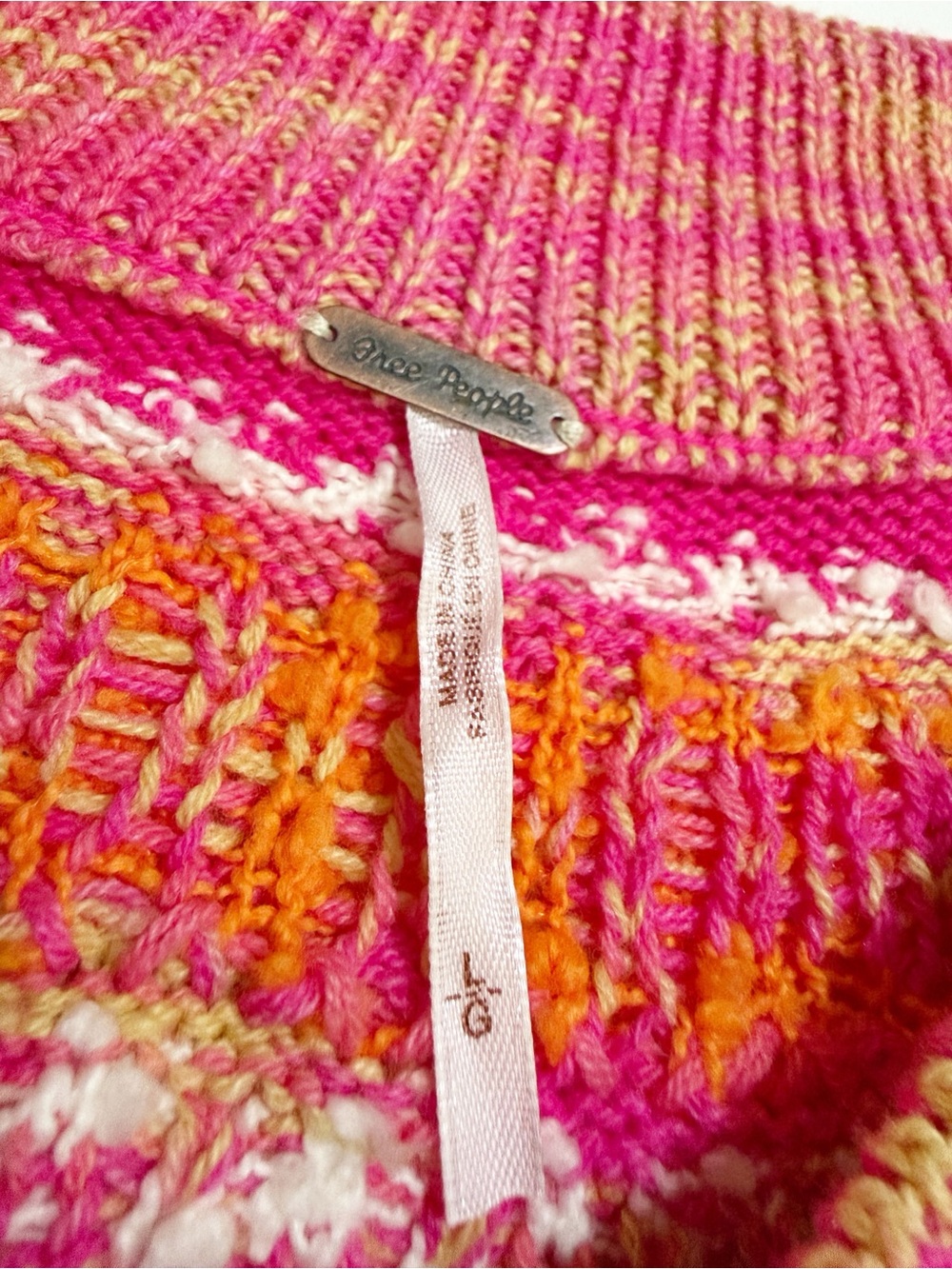 Free People Nellie Fairisle Bunny Slub Knit Oversized Sweater - Picture 11 of 14